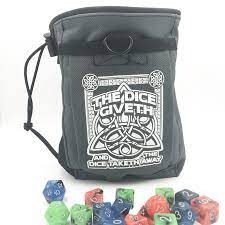The Dice Giveth, The Dice Taketh - Dice Bag Grey